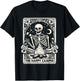 Happy Camper Card Skeleton Camper Camping Halloween T-Shirt - T-Shirt | Black