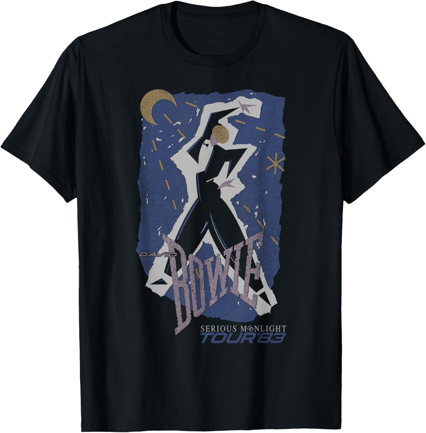 David Bowie - Serious Moonlight Tour 1983 , Black T-Shirt - T-Shirt | Black