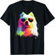 Colorful Samoyed Dad Funny Dog Lover Father's Day Men Women T-Shirt - T-Shirt | Black