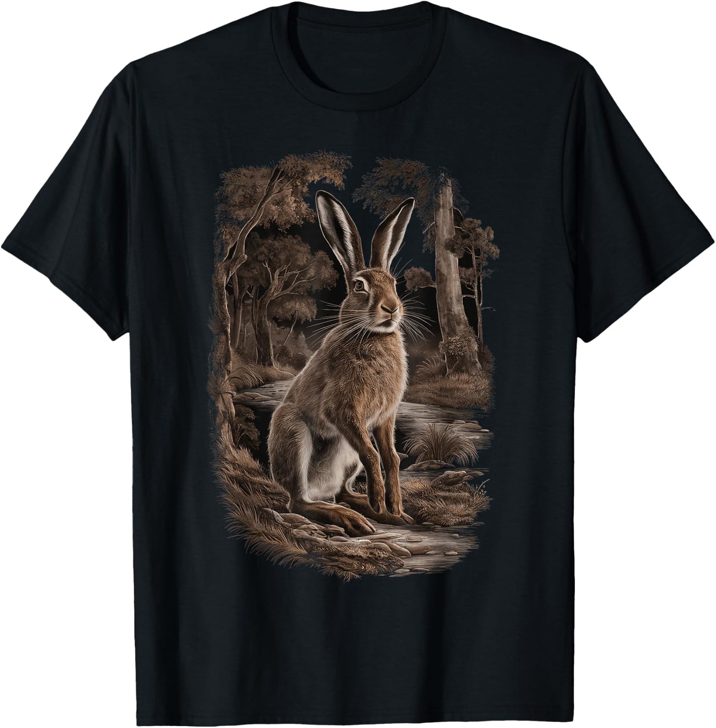 Hare Hunting Gift and Clothing for Hunters , Black, S T-Shirt - T-Shirt | Black