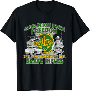 3rd Armored Cavalry Regiment Operation Iraqi Freedom OIF T-Shirt - T-Shirt | Black