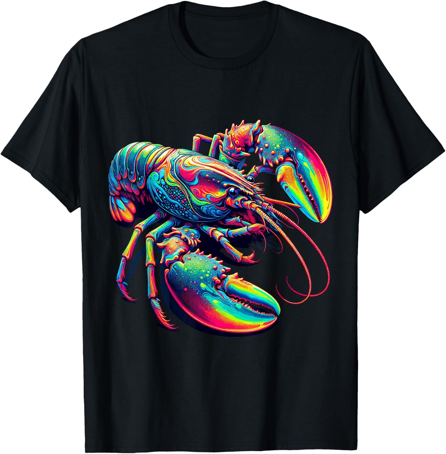Paint Art Lobster Lobsters T-Shirt - T-Shirt | Black
