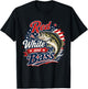 Cool Red White and Bass Patriotic Fishing USA Flag Fisherman T-Shirt - T-Shirt | Black