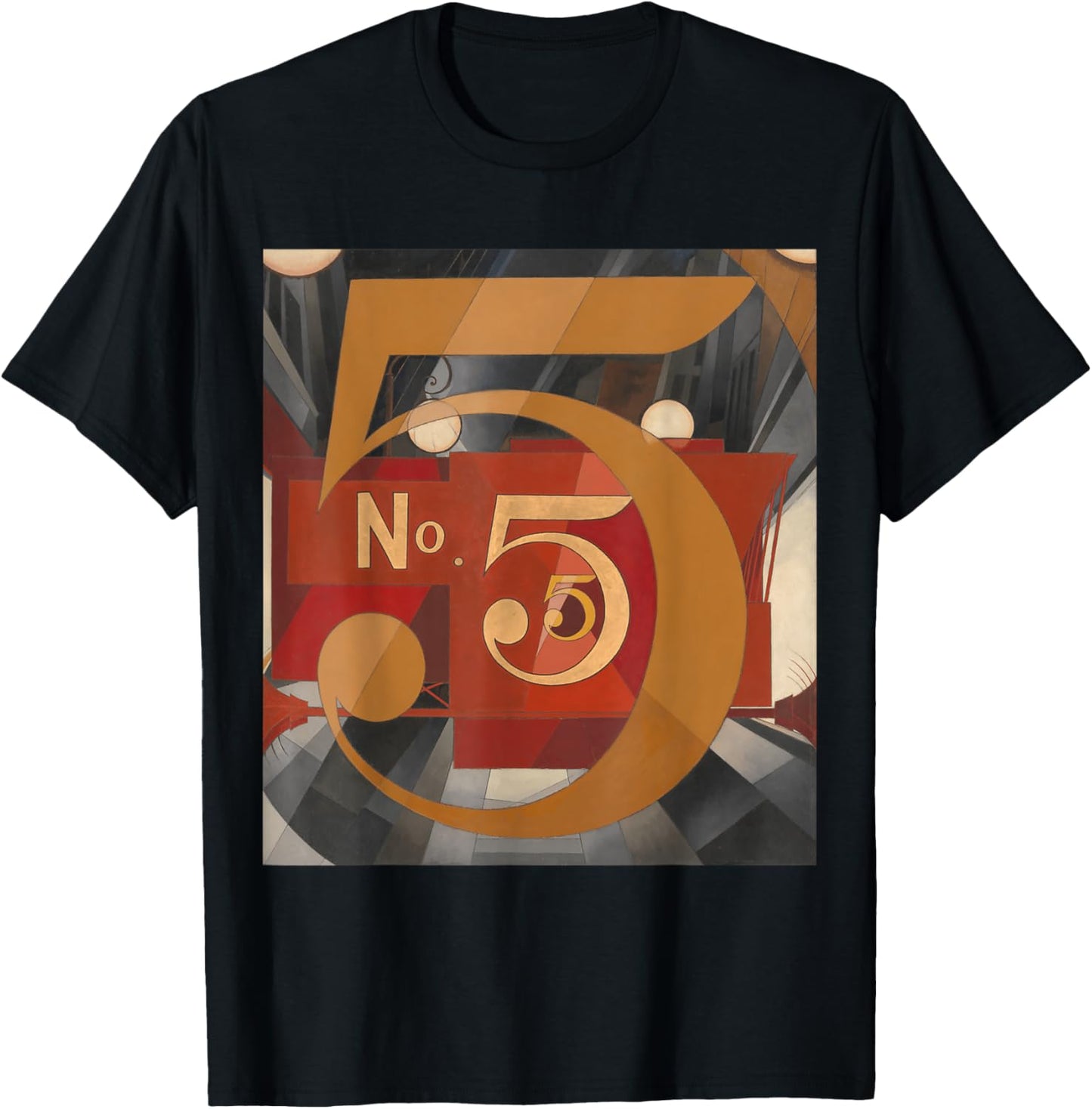 I Saw The Figure 5 in Gold Vintage Fine Art T-Shirt - T-Shirt | Black