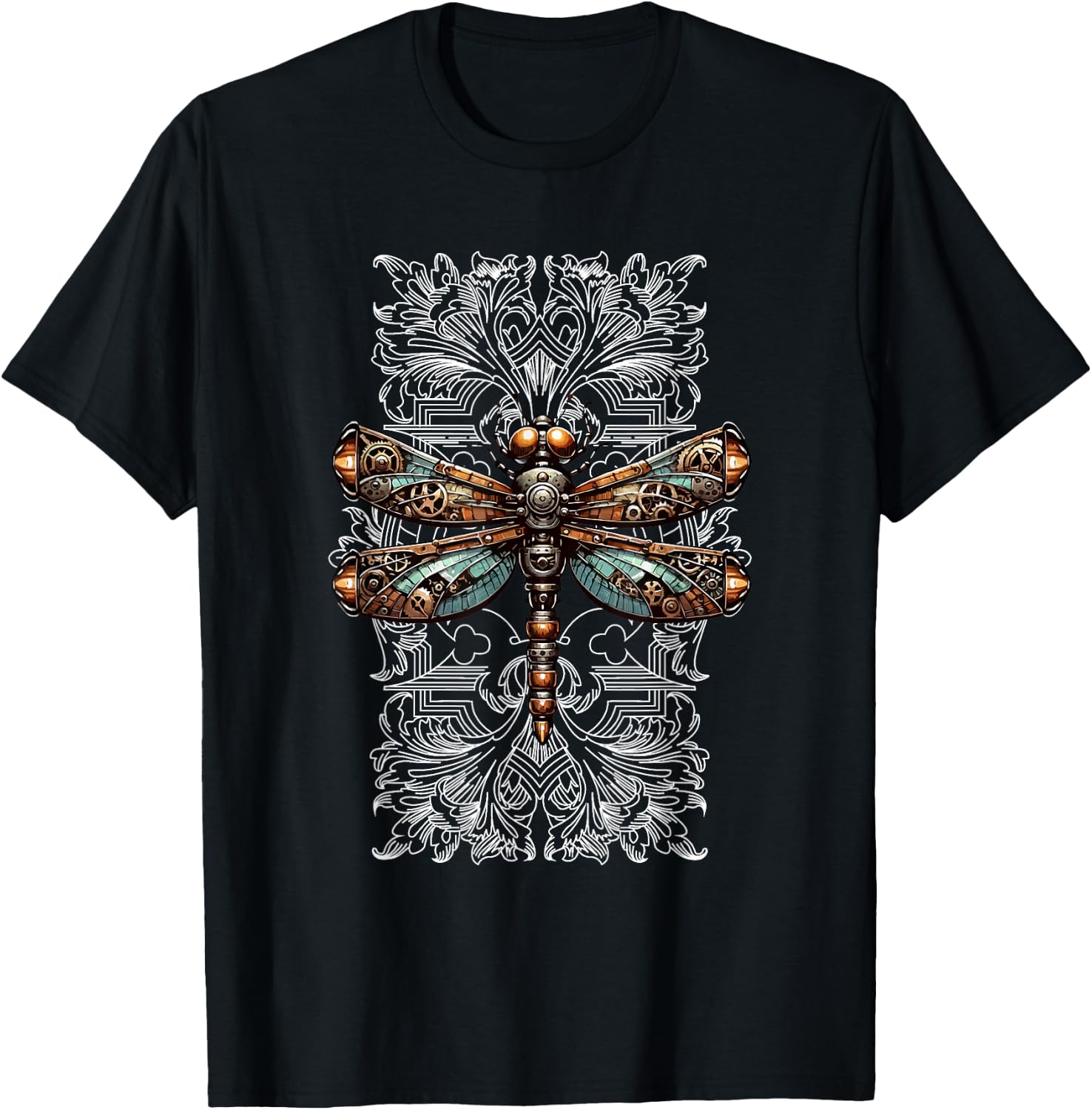 Steam Punk Dragonfly Mechanical Victorian Steampunk Lover T-Shirt - T-Shirt | Black