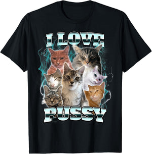 I Love Pussy , black T-Shirt - T-Shirt | Black
