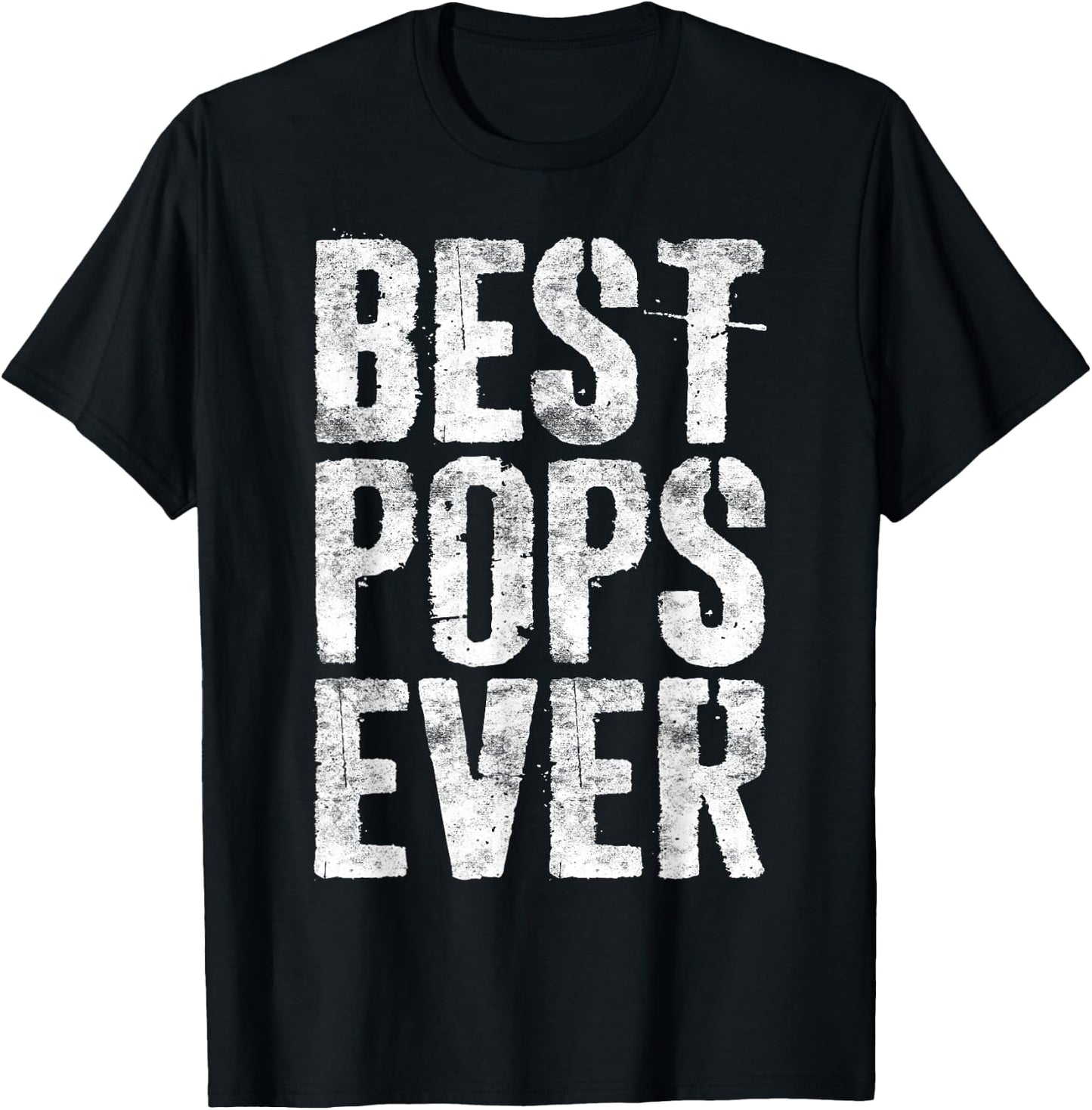 Best Pops Ever Shirt Men Fathers Day Grandfather T-Shirt - T-Shirt | Black