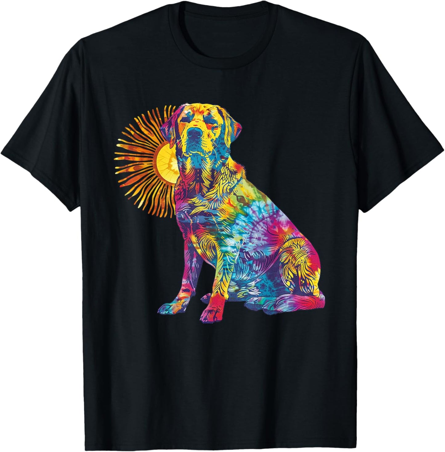 Labrador Retriever Hippie Artwork Shirt Men Women Kids T-Shirt - T-Shirt | Black