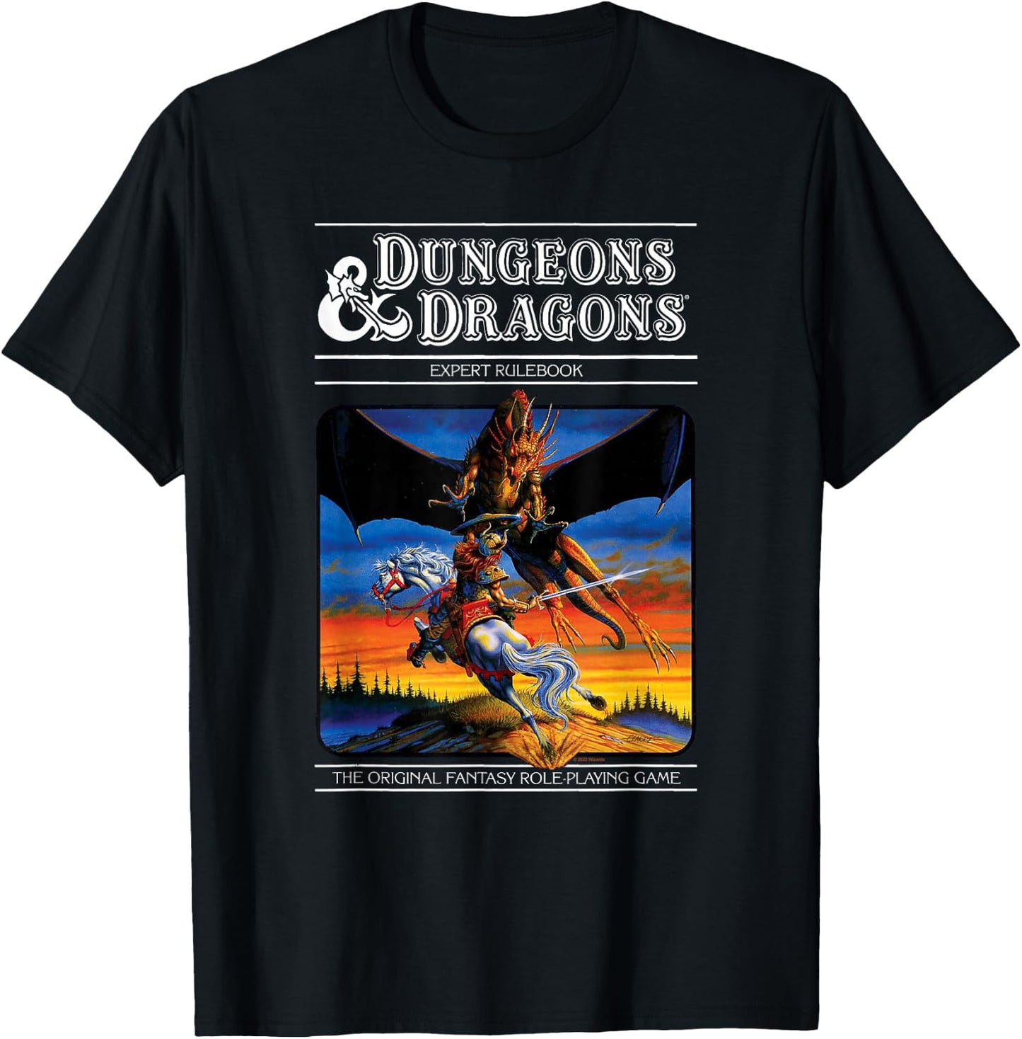 Dungeons & Dragons Vintage Expert Rulebook , black T-Shirt - T-Shirt | Black