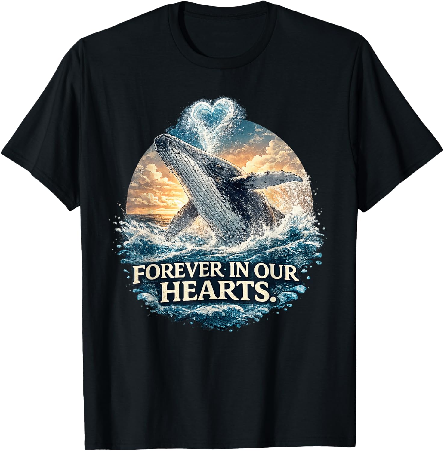 Timmy Wal Ostsee Buckelwal Team Hope Free In Unseren Herzen T-Shirt - T-Shirt | Black