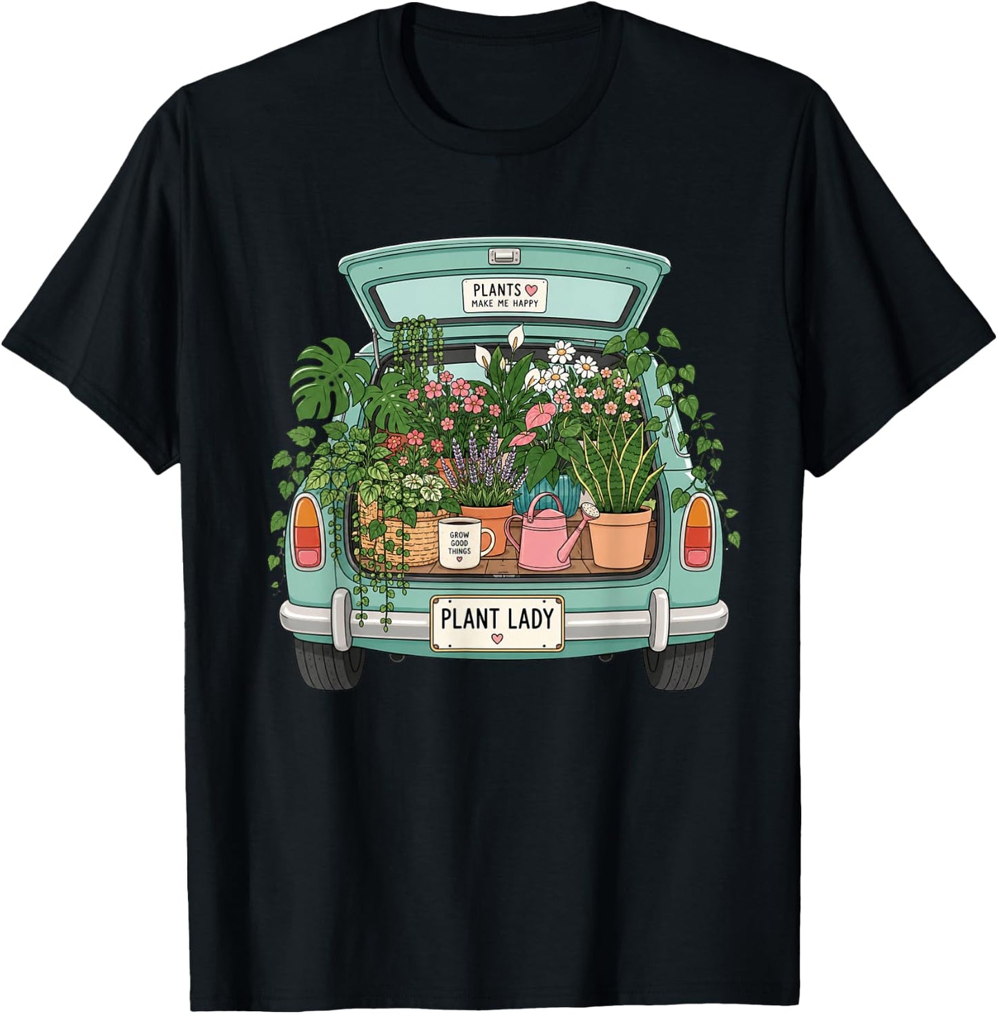 Funny Gardening Moms I was Left Unsupervised Plants Lover T-Shirt - T-Shirt | Black