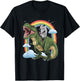 Possum Opossum Riding Dinosaur T Rex Funny Animal Meme T-Shirt - T-Shirt | Black