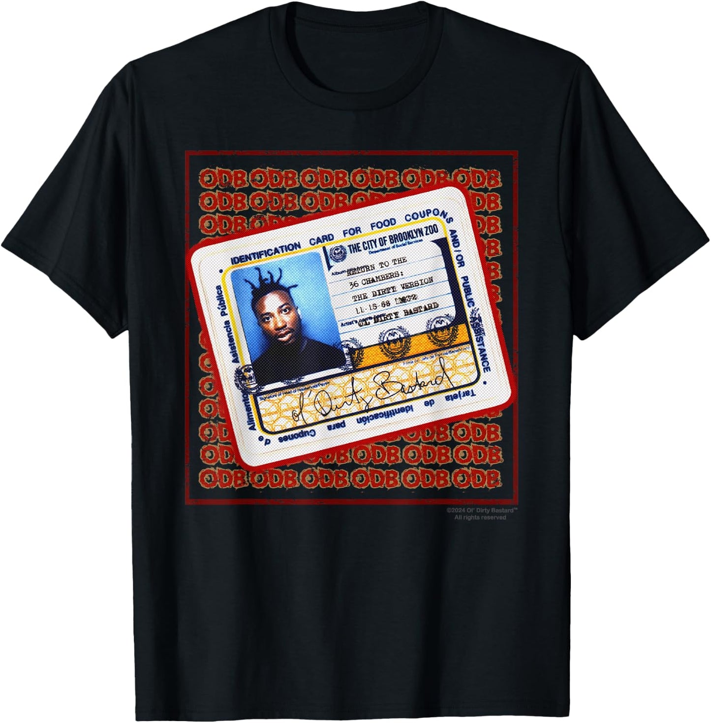 ODB OL Dirty Ba-Card ID Return 36 Chambers Brooklyn Mix Zoo T-Shirt - T-Shirt | Black