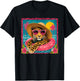 Summer Funny Leopard Sunglasses Pool Float Beach Vacation T-Shirt - T-Shirt | Black