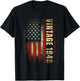 Vintage 1949 American Flag 76th Birthday 76 Years Old Men T-Shirt - T-Shirt | Black
