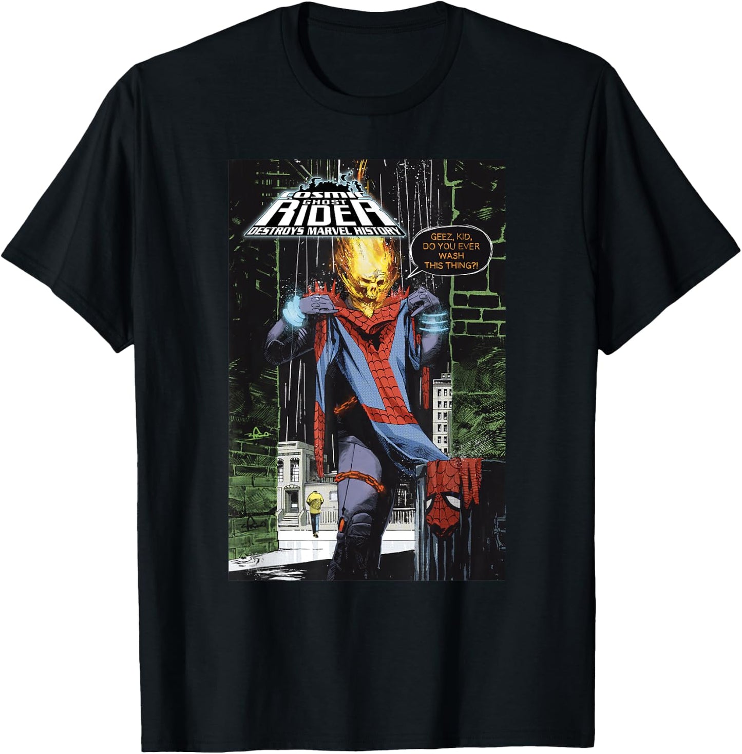 Marvel Cosmic Ghost Rider Comic Cover, Black, S T-Shirt - T-Shirt | Black