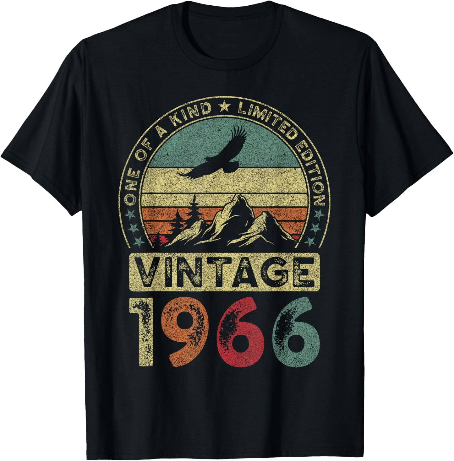 Vintage 1966 Limited Edition 58th Birthday 58 Years , black T-Shirt - T-Shirt | Black