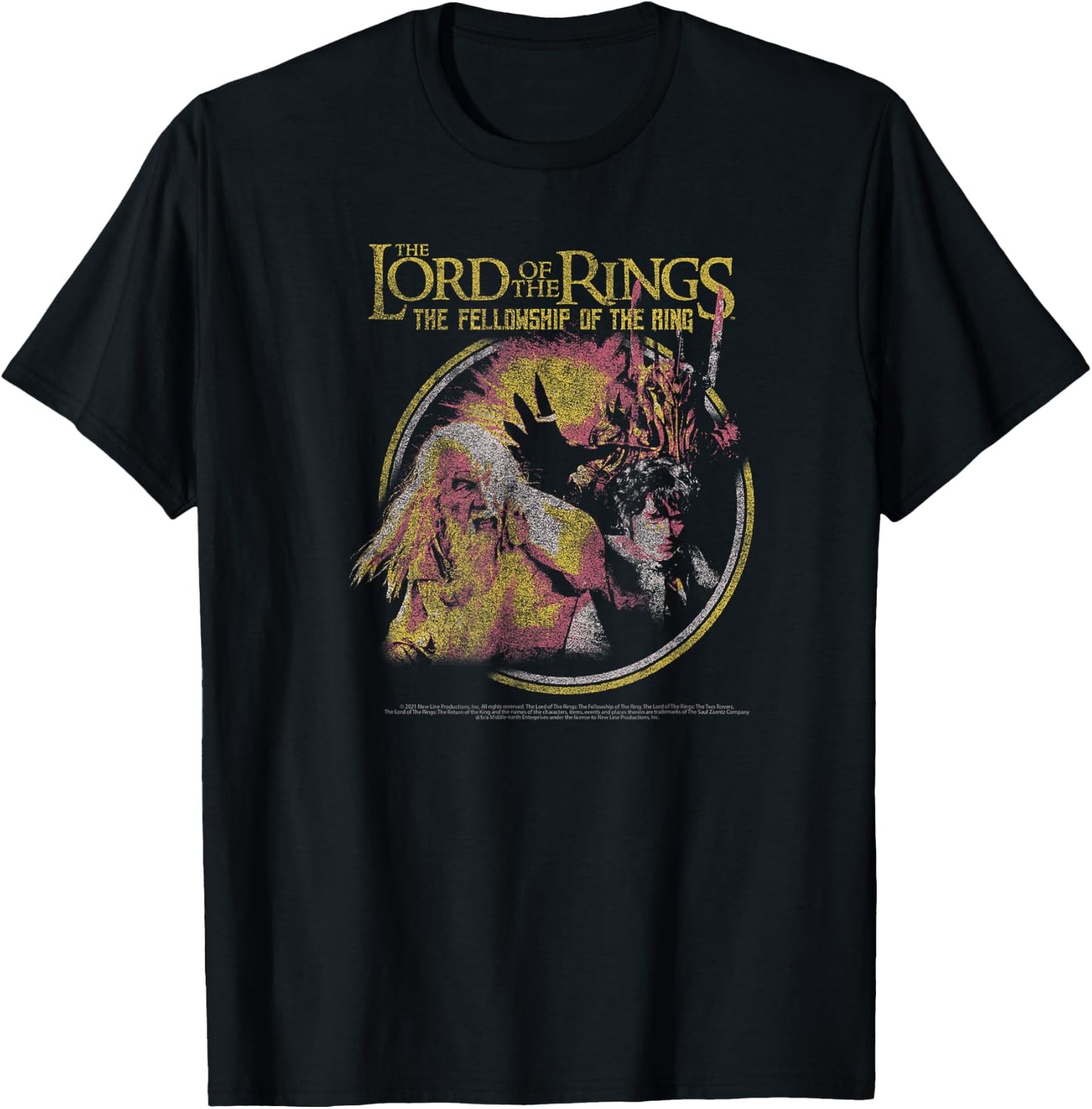 The Lord of The Rings Fellowship of The Ring Sauron Poster T-Shirt - T-Shirt | Black
