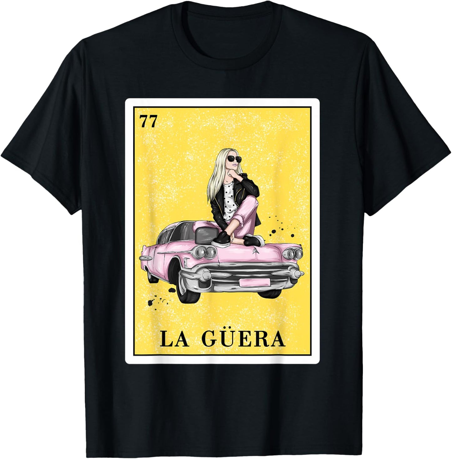 Funny Spanish-Mexican Bingo Gifts for Guera - La Guera T-Shirt - T-Shirt | Black