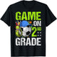 Game On 2nd Grade Soccer Back To School Boy Girl Kids Gift T-Shirt - T-Shirt | Black
