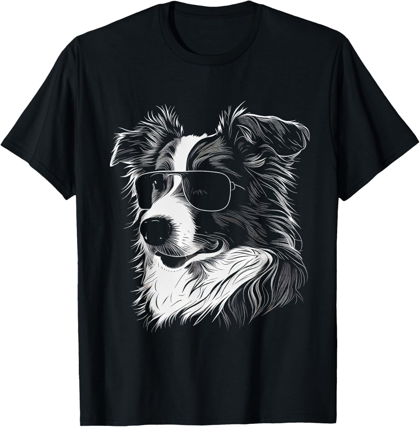 Australian Shepherd Sonnenbrille Gassi Gehen Hunde Fan T-Shirt - T-Shirt | Black