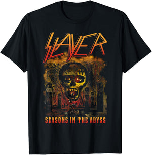 Slayer - Orange Logo Season in the Abyss , black T-Shirt - T-Shirt | Black