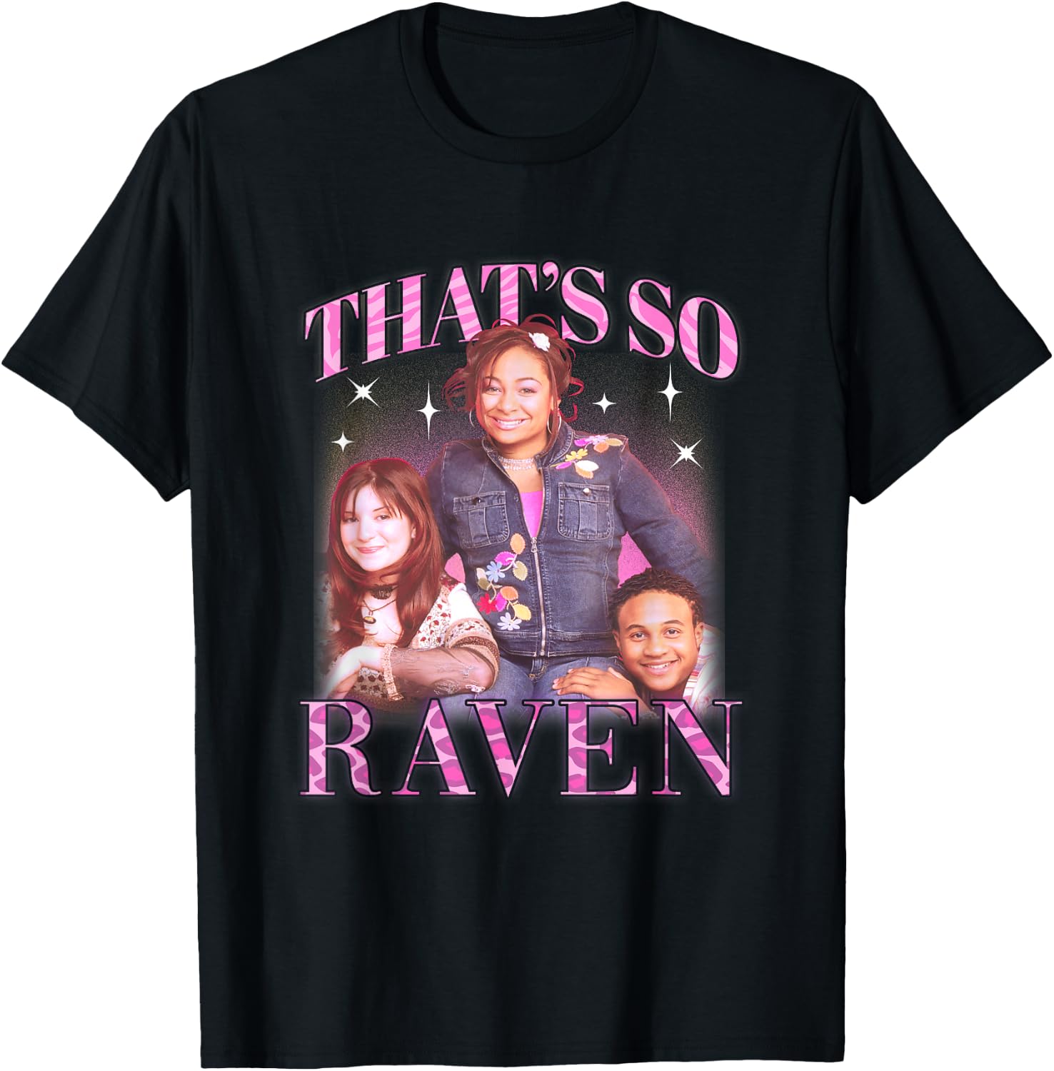 Disney That's So Raven Main Cast Vintage Group Shot T-Shirt - T-Shirt | Black