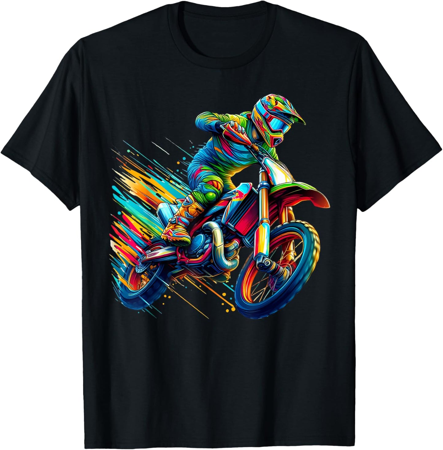 Motocross Enduro Supermoto Bike Dirt Biker Kids Boys , black T-Shirt - T-Shirt | Black