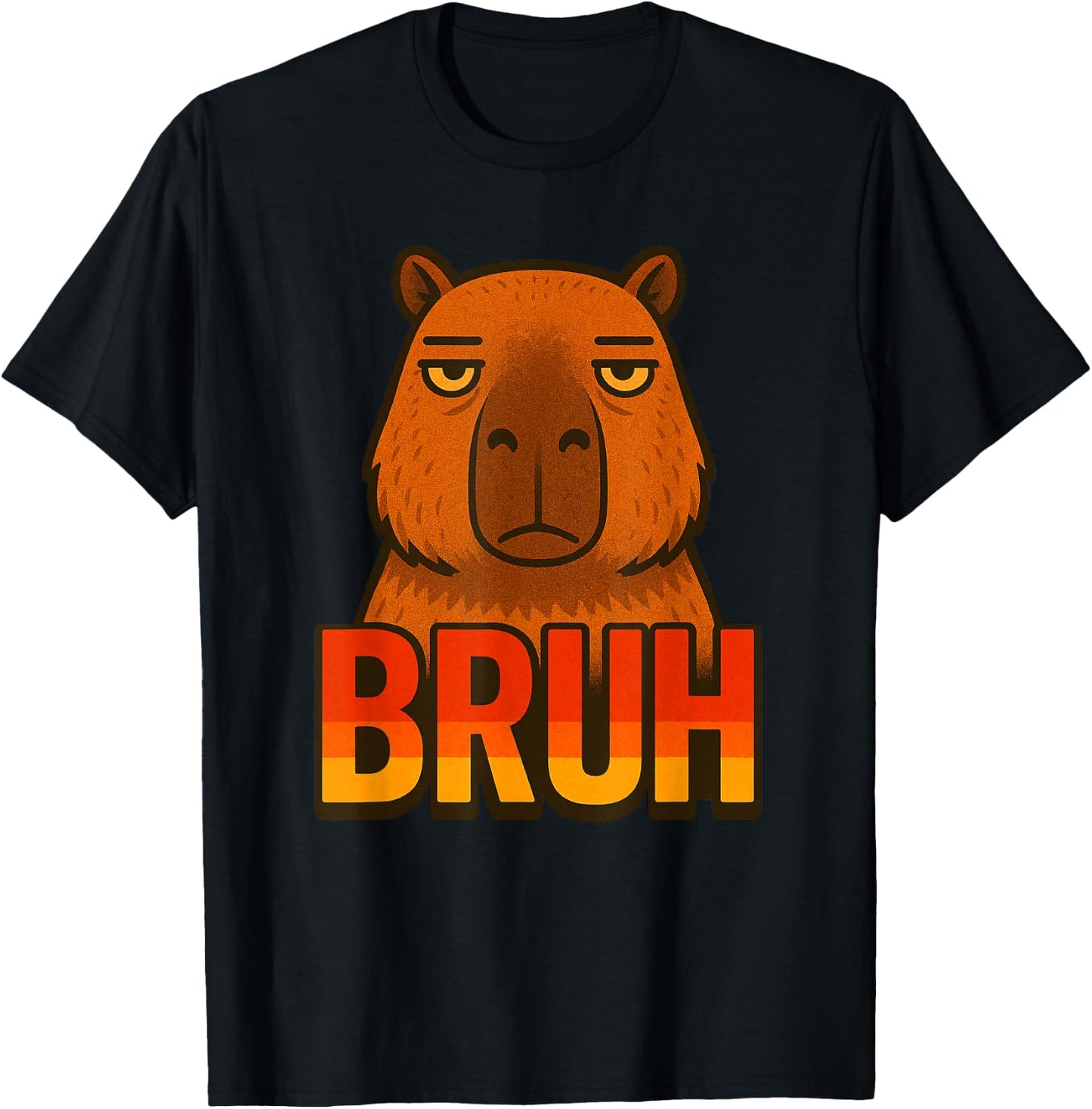 Funny Capybara Bruh Zoo Day Boys Girls Kids T-Shirt - T-Shirt | Black