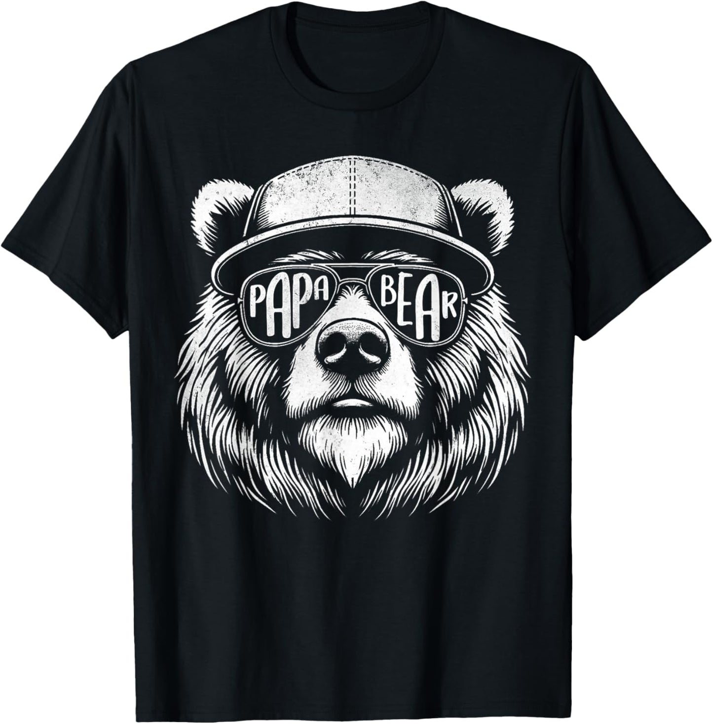 with German Text "Papa Bear" - The Perfect Father's Day Gift Dad Bear Grandpa, black T-Shirt - T-Shirt | Black