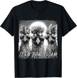 JGA Team Bräutigam für Bauern & Hühner Fans JGA T-Shirt - T-Shirt | Black