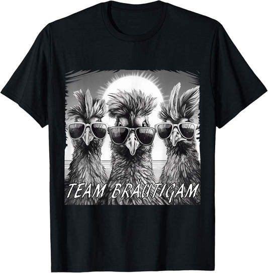 JGA Team Bräutigam für Bauern & Hühner Fans JGA T-Shirt - T-Shirt | Black