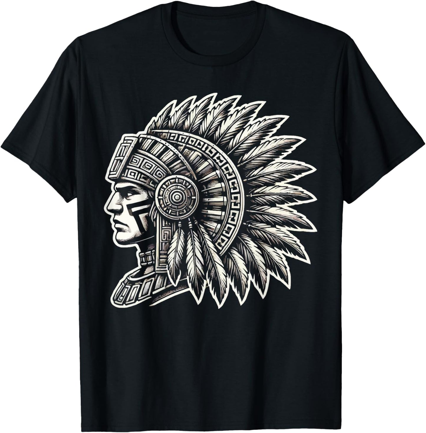 Aztec Warrior Mayan Indigenous Mexican Aztec Jaguar T-Shirt - T-Shirt | Black