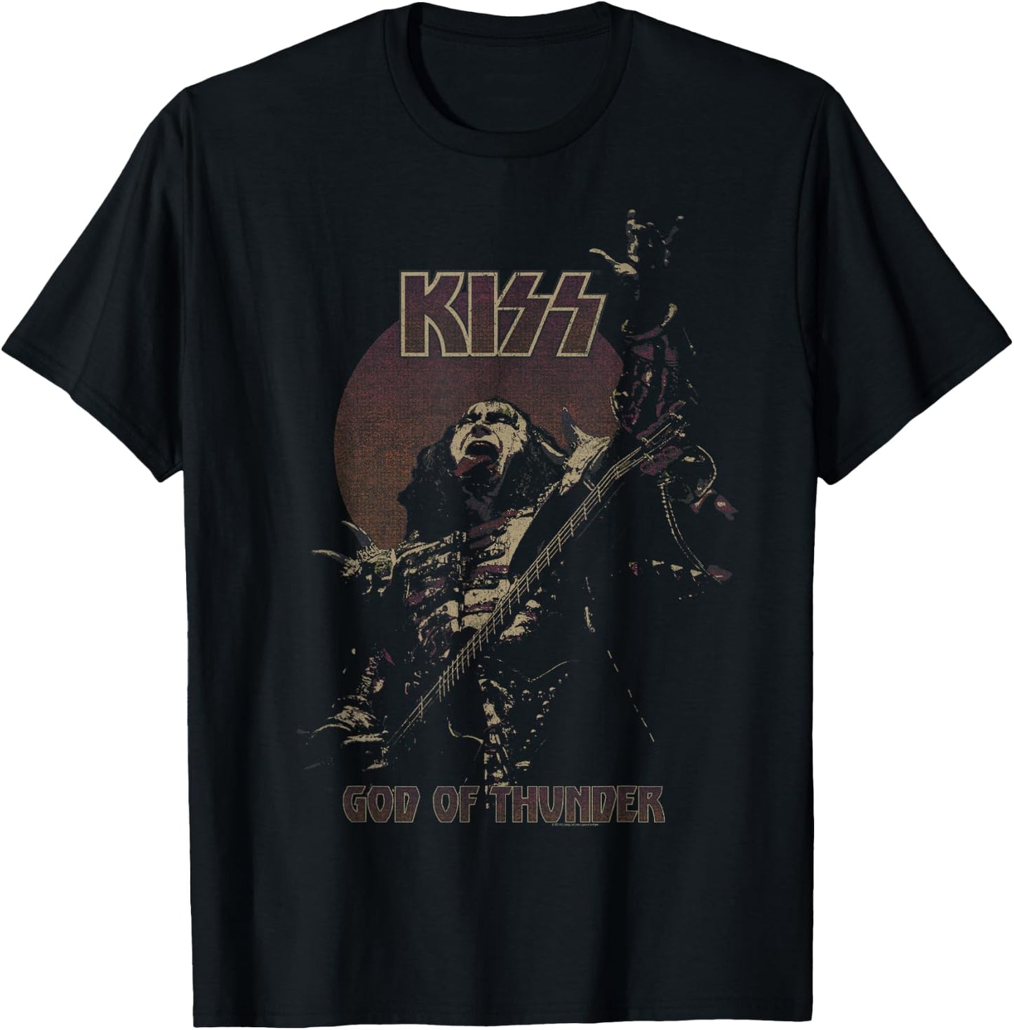 KISS - God Of Thunder , Black T-Shirt - T-Shirt | Black