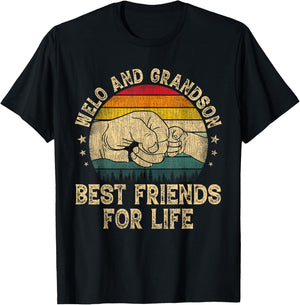 Welo And Grandson Best Friends For Life Father's Day T-Shirt - T-Shirt | Black