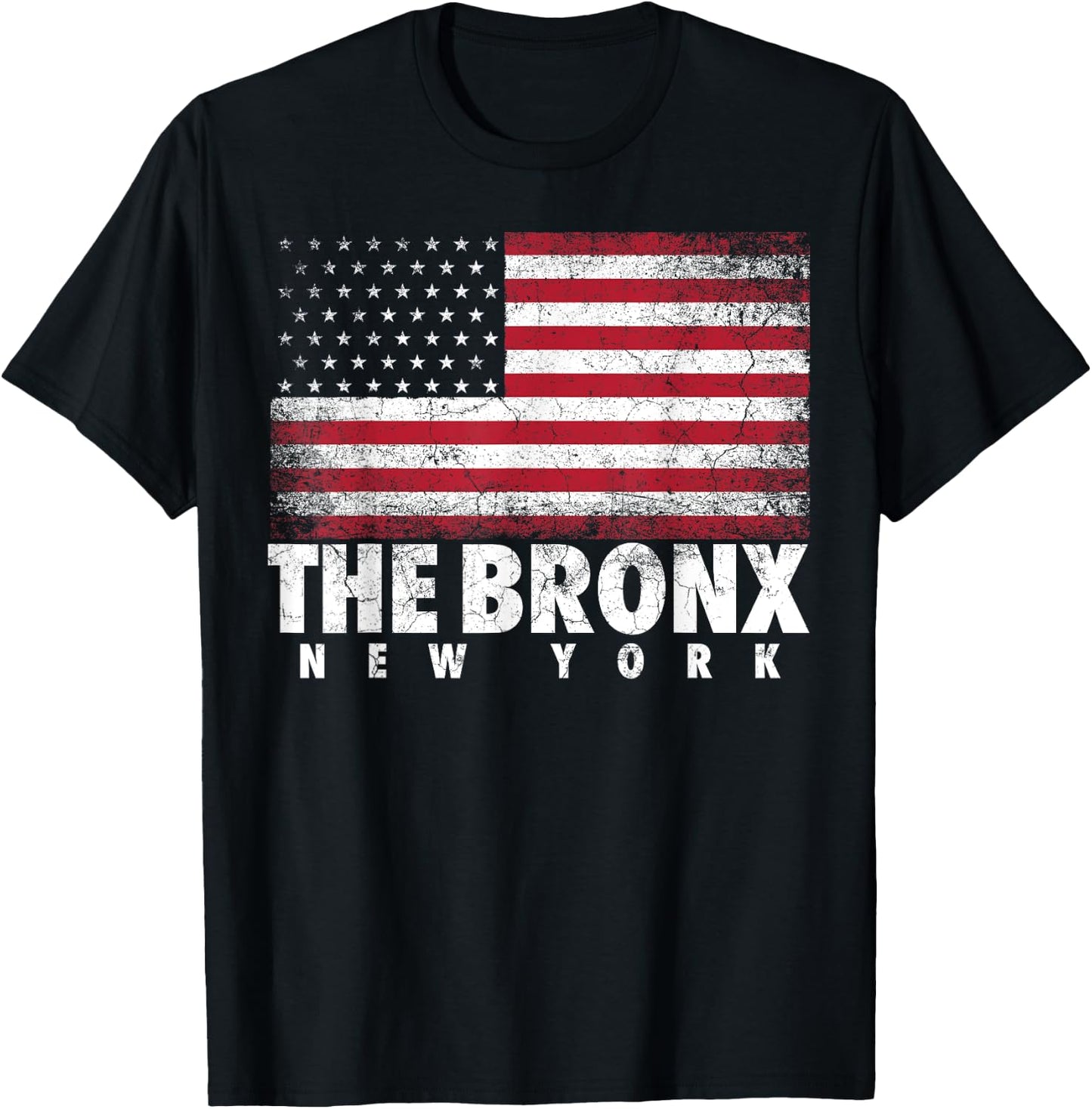 4th of July Gift The Bronx New York NY American Flag USA Kids Men T-Shirt - T-Shirt | Black