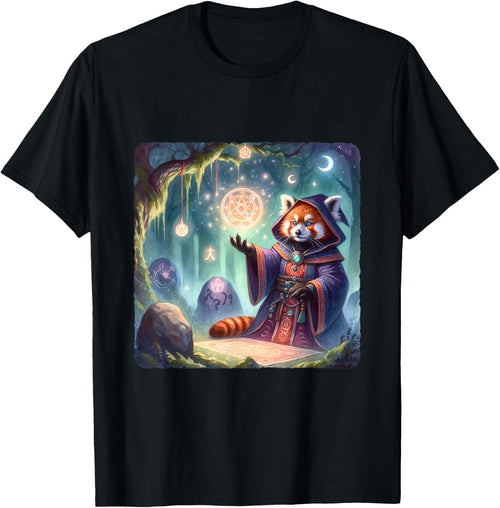 Red Panda Wizard Casting A Spell. Magic