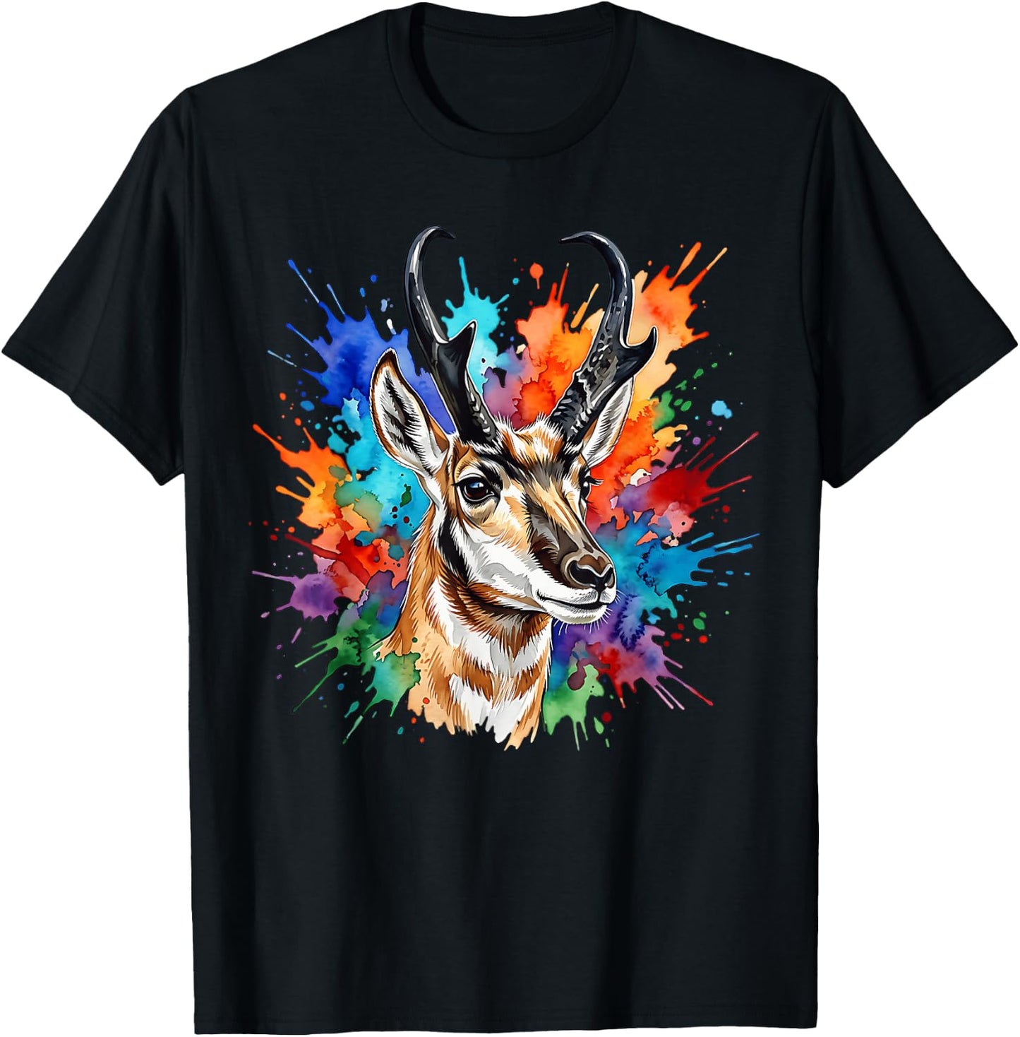 Pronghorn Antelope T-Shirt - T-Shirt | Black