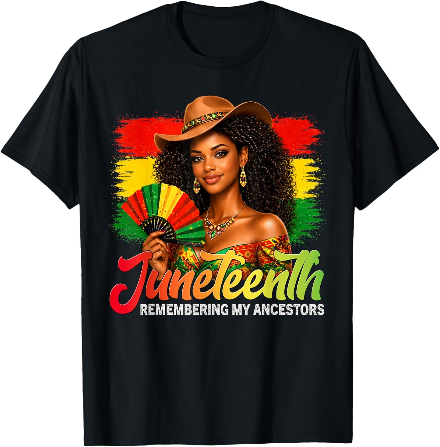 Juneteenth Remembering My Ancestors Black Women Juneteenth T-Shirt - T-Shirt | Black