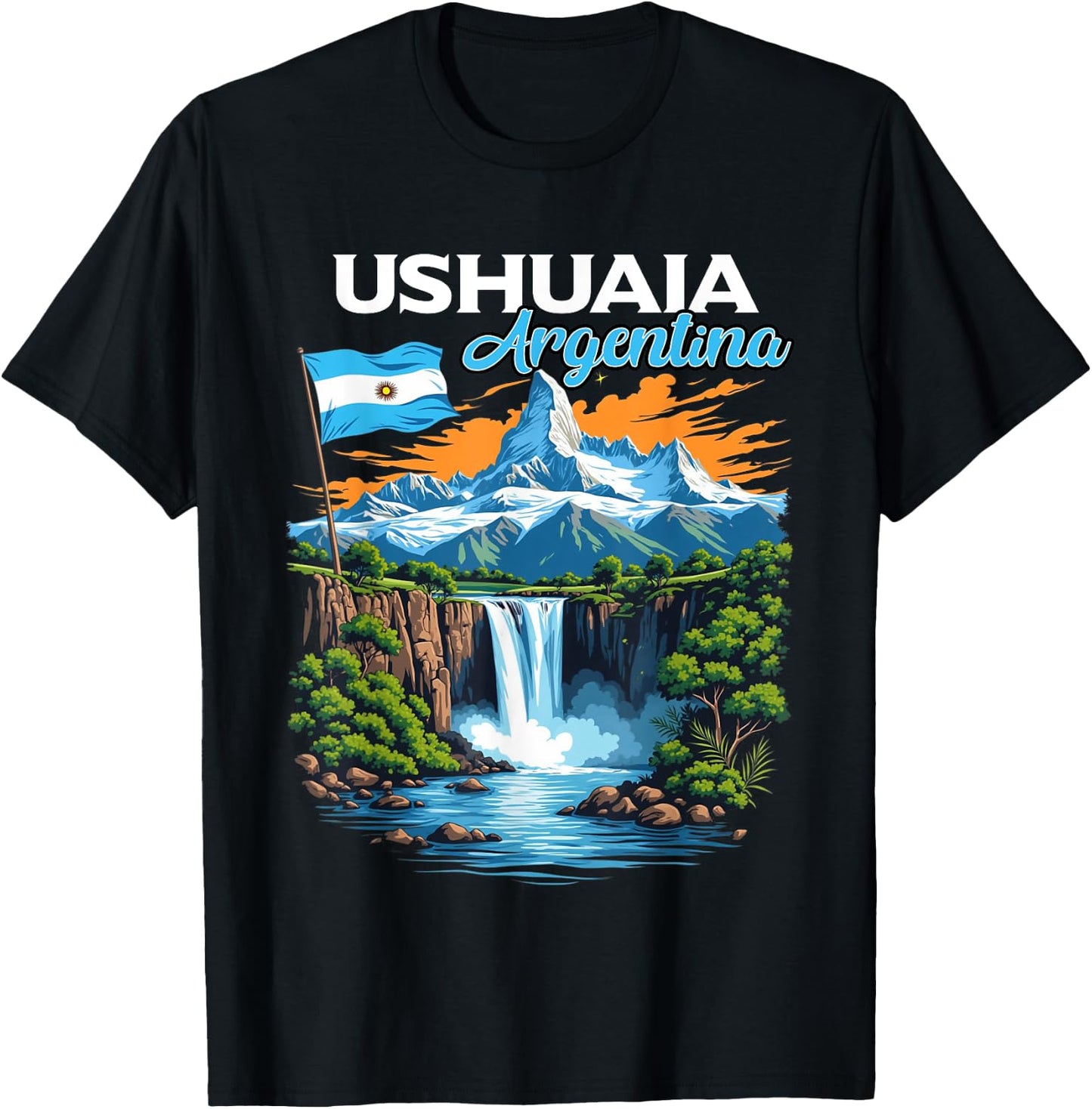 Ushuaia Argentina Souvenir Travel Vacation T-Shirt - T-Shirt | Black