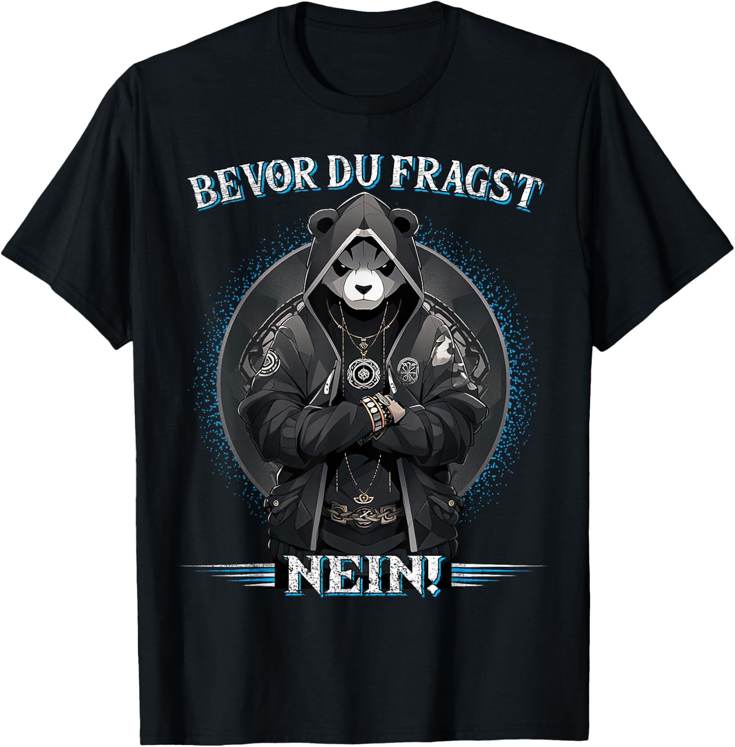 Bevor du fragst - Nein Lustiges Sarkasmus Anime Panda Kaffee T-Shirt - T-Shirt | Black