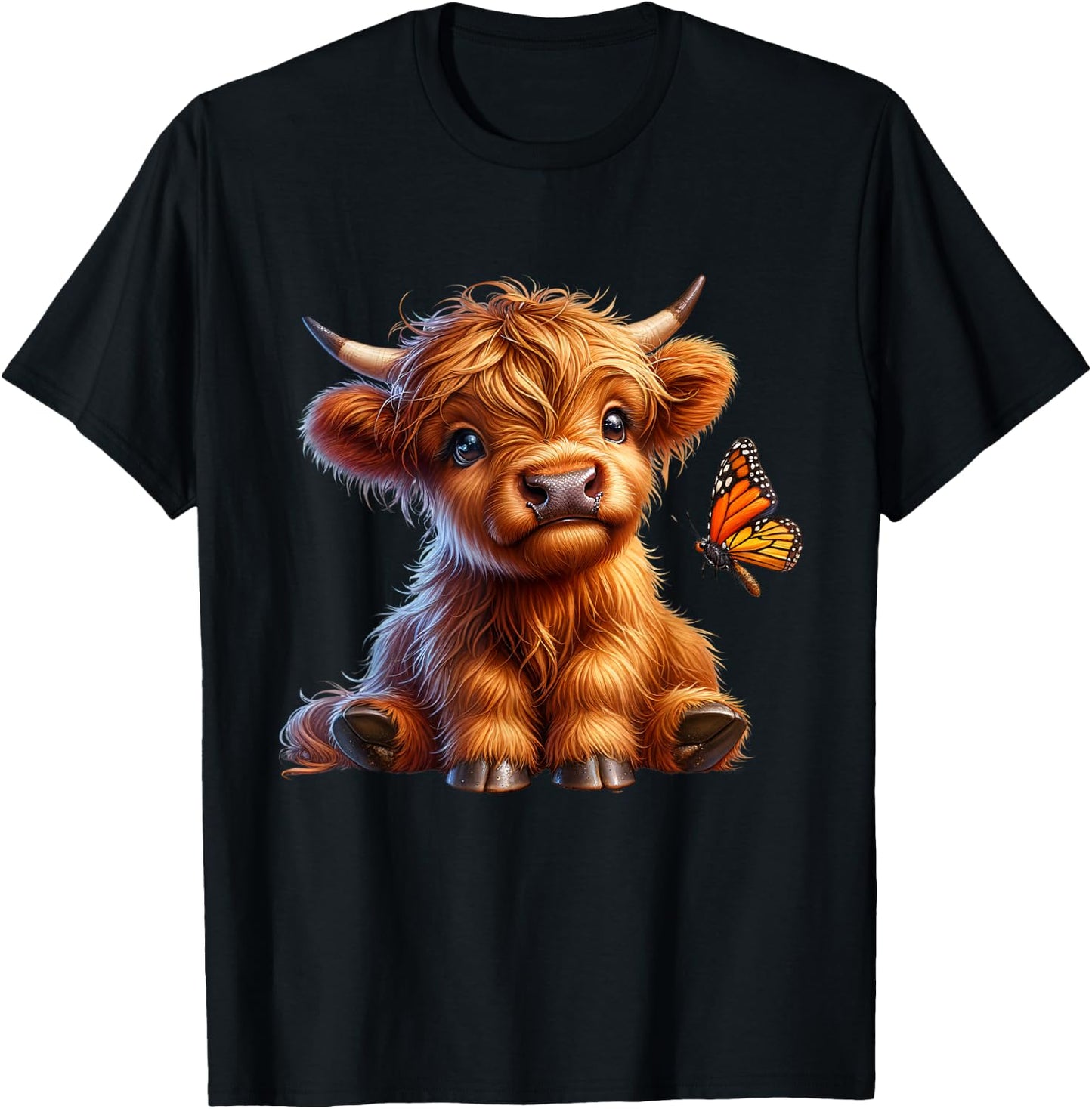Cow, Highland Cow, Cow Costume, Highland Cow , black T-Shirt - T-Shirt | Black
