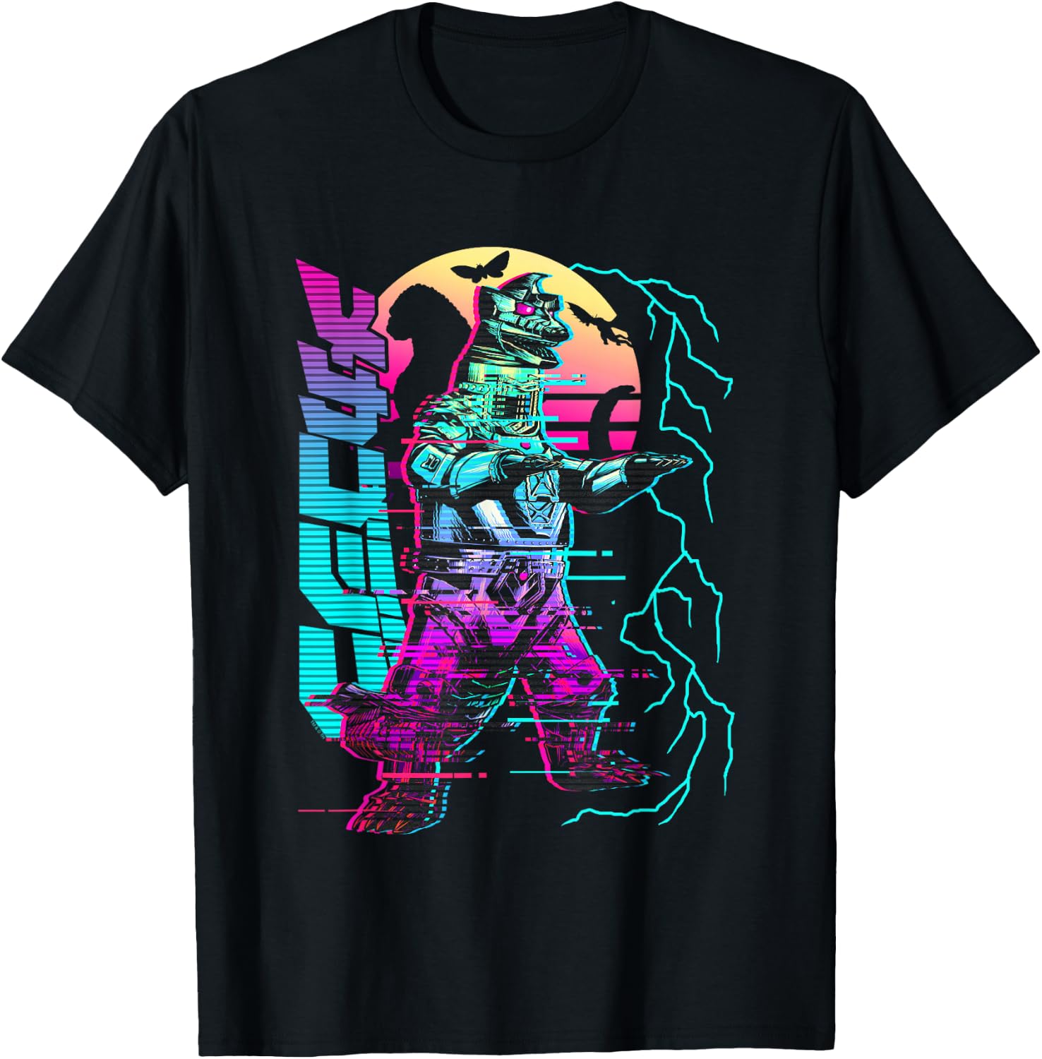 Godzilla Neon Mechagodzilla T-Shirt - T-Shirt | Black