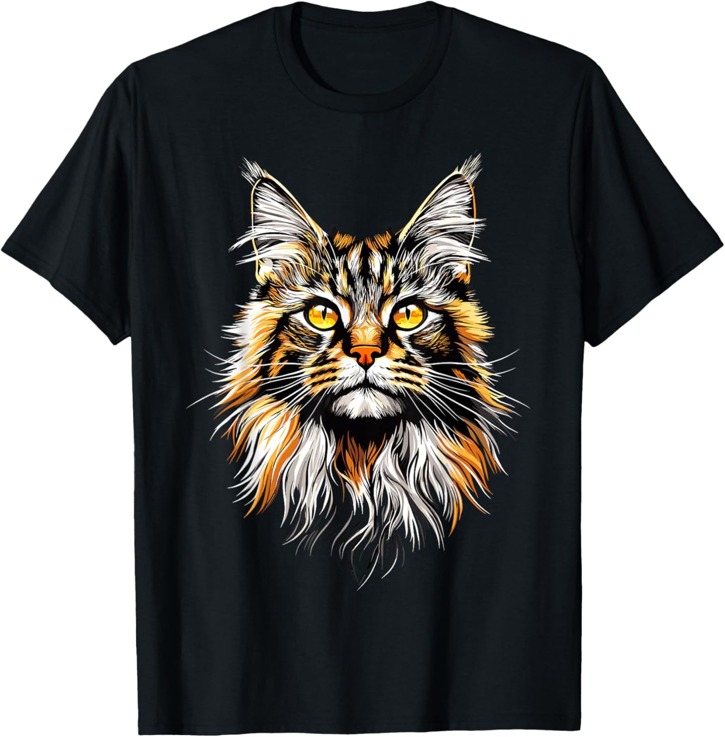Maine Coon Cat Cat Lover Maine Coon Soft , Black, S T-Shirt - T-Shirt | Black