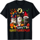 Halloween Thanksgiving Christmas Happy HalloThanksMas Cats T-Shirt - T-Shirt | Black