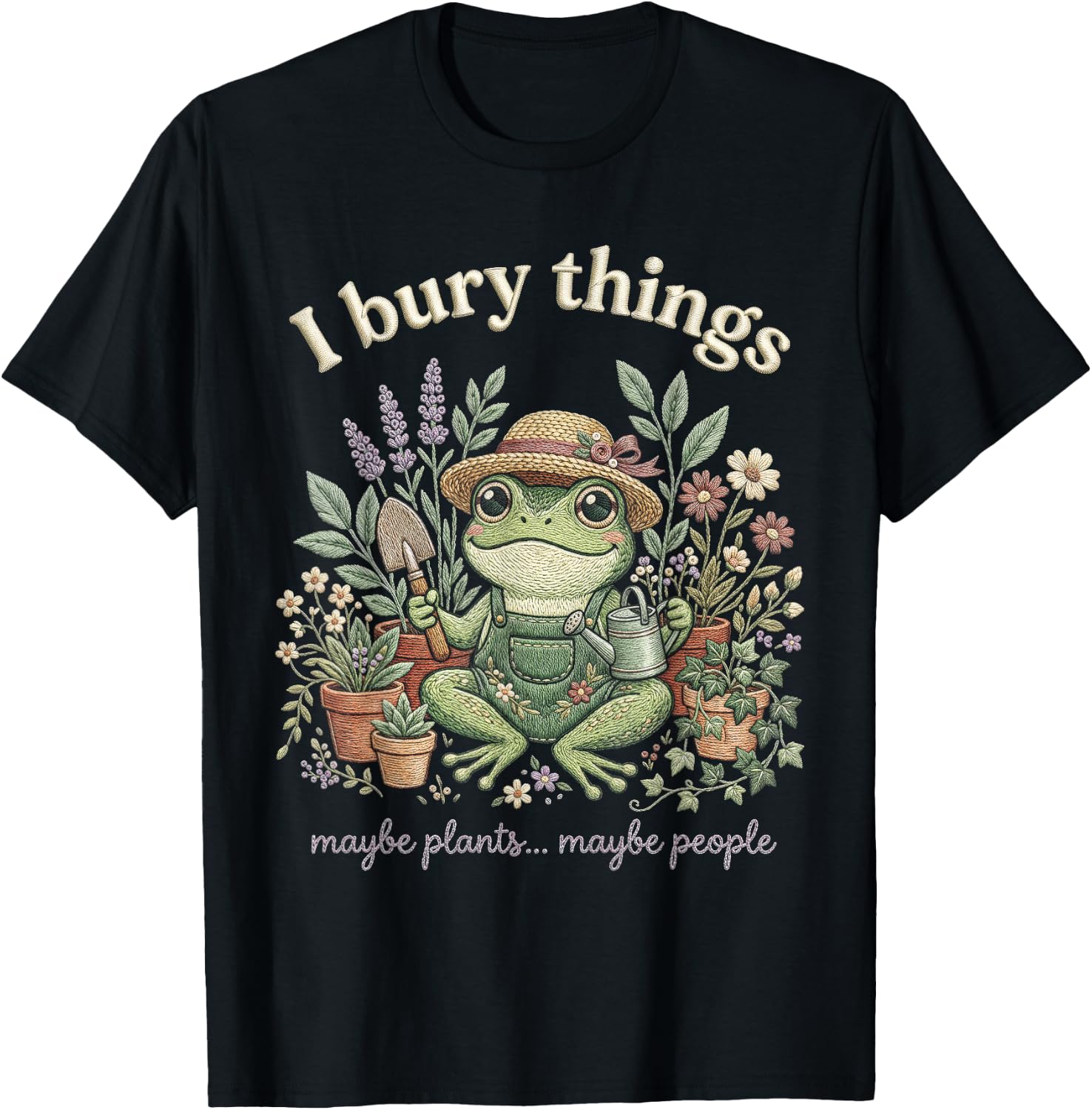 Jardinier Grenouille Botanique Sarcasme T-Shirt - T-Shirt | Black