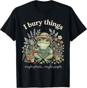 Jardinier Grenouille Botanique Sarcasme T-Shirt - T-Shirt | Black