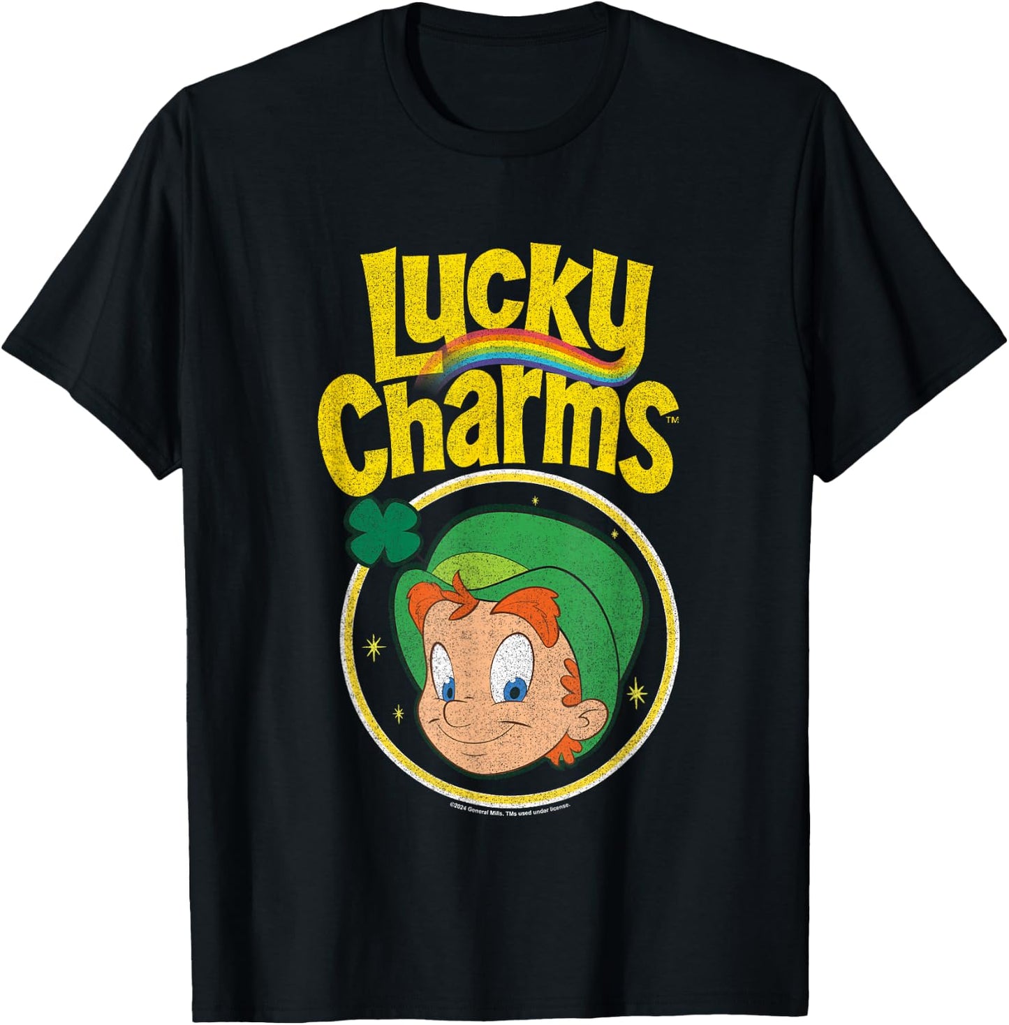Lucky Charms Classic Cereal Icon T-Shirt - T-Shirt | Black