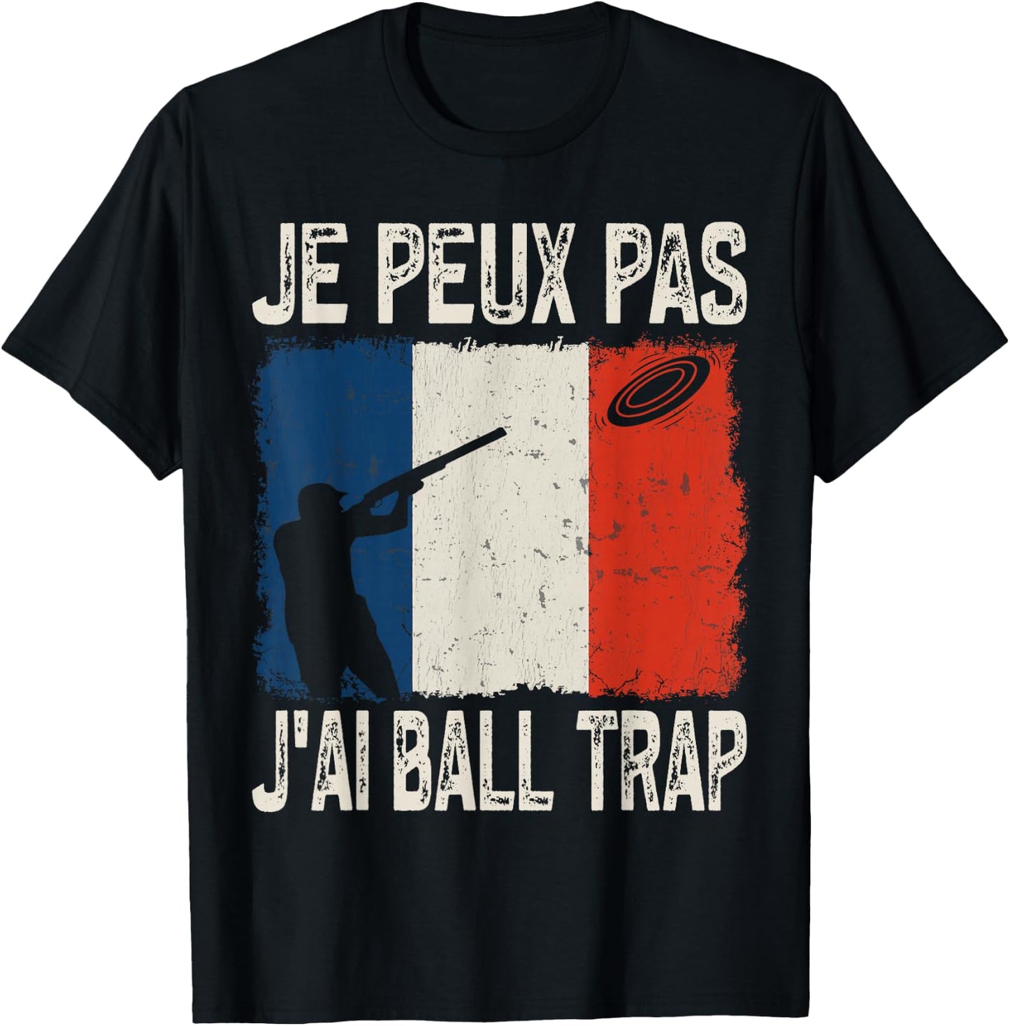 Je Peux Pas J'ai Ball Trap Funny Ball Trap Vintage , Black, S T-Shirt - T-Shirt | Black