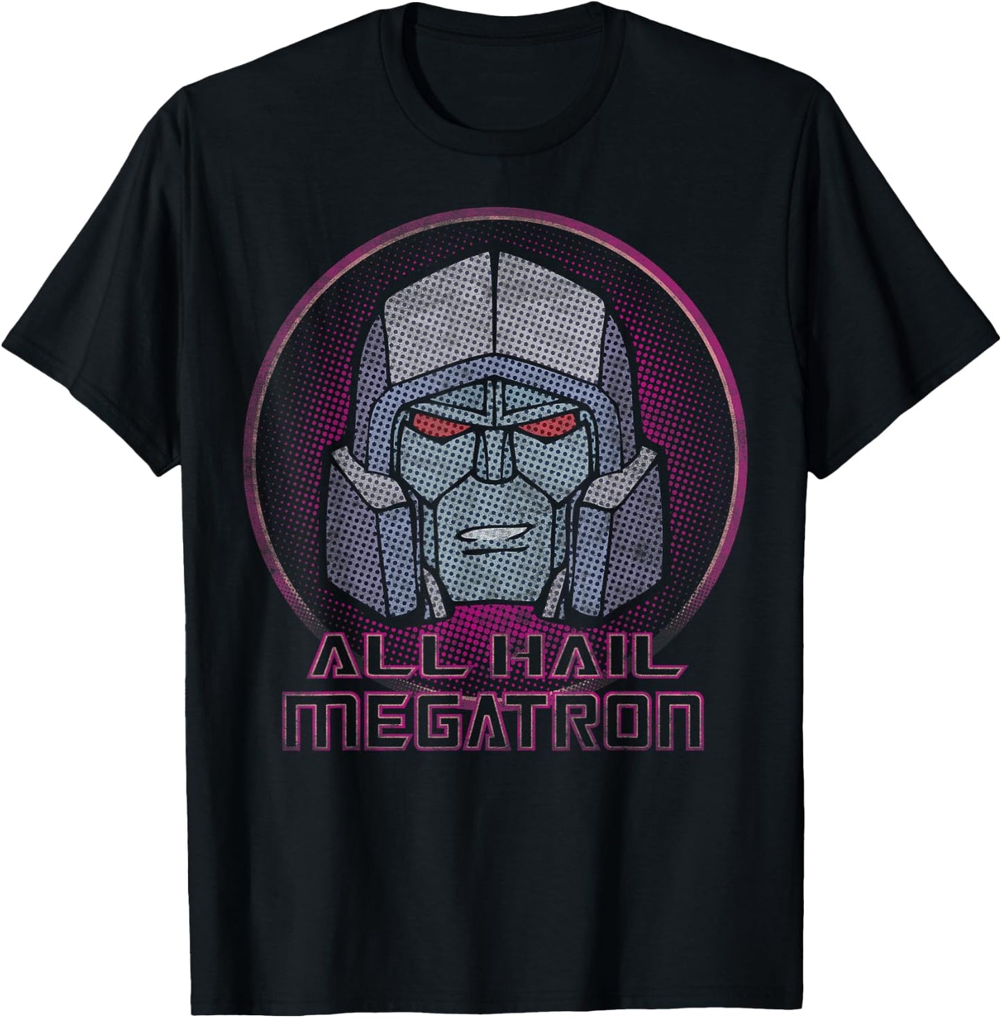 Transformers All Hail Megatron Retro Portrait Logo T-Shirt - T-Shirt | Black